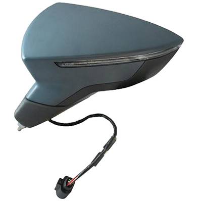 Rétroviseur gauche électrique pour SEAT LEON III ph. 2, 2017-2019, feu clignotant, Neuf à peindre