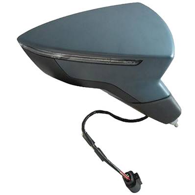Rétroviseur droit électrique pour SEAT LEON III ph. 2, 2017-2019, dégivrant, feu clignotant, Neuf à peindre