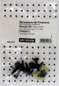 Kit de fixation assemblage pare chocs arrière pour RENAULT TWINGO II - 2007 à 2014 Tous modèles Neuf