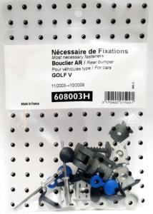 Kit de fixation assemblage Pare-chocs arrière pour VOLKSWAGEN GOLF V 2003 à 2008 (Tous modèles), Neuf