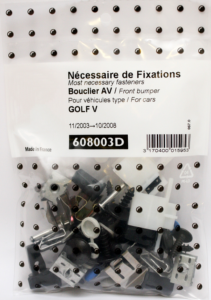 Kit de fixation assemblage Pare-chocs avant pour VOLKSWAGEN GOLF V 2003 à 2008 (Tous modèles) Neuf