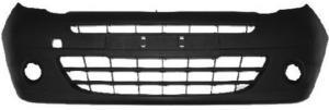 Pare chocs avant pour RENAULT KANGOO II phase 1, 2008-2013 trous feux antibrouillard, sans moulure, Noir, Neuf