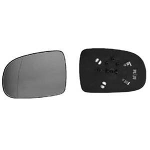 Miroir Glace rétroviseur gauche pour OPEL CORSA C ph.2, 2003-2006, dégivrant, asphérique, à clipser