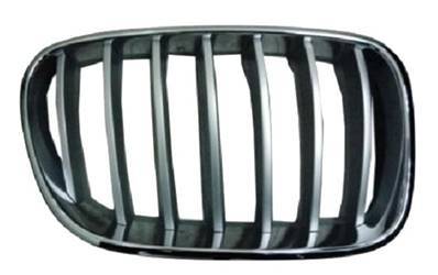Grille de radiateur droite pour BMW X3 F25 2010-2015, lames et contour gris titane, Neuf