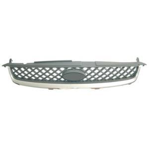 Grille de calandre supérieure pour FORD FIESTA V phase 2, 2005-2008, chromée, pare chocs avant
