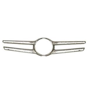 Moulure grille de calandre pour MERCEDES CLASSE GLE, 2015-2018 (W166), trou caméra, argent, Neuve