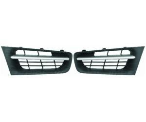 Grilles de calandre pour RENAULT MÉGANE II phase 2, 2006-2009 supérieures, chromées, droite & gauche