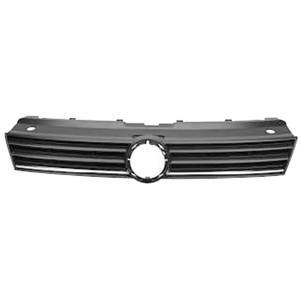 Grille de calandre supérieure pour VOLKSWAGEN POLO V phase 2, 2014-2017, profil chromé, (sans logo)