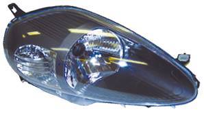 Phare Optique avant droit pour FIAT GRANDE PUNTO depuis 06/2008, H4, noir, Neuf