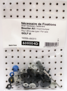 Kit de fixation assemblage Pare-chocs avant pour VOLKSWAGEN GOLF VI 2008 à 2013 (Tous modèles) Neuf