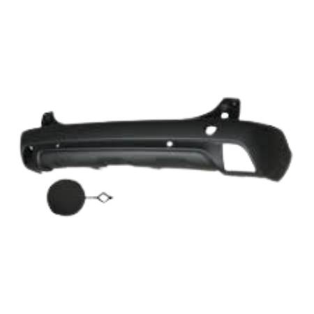 Pare-chocs arrière pour PEUGEOT 2008 phase 1 2013-2016, trous radar + supports, noir gaufré, Neuf