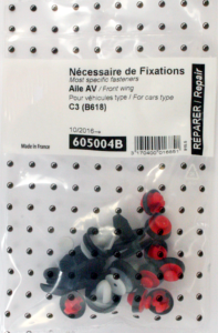 Kit de fixation assemblage Aile avant pour CITROËN C3 III (B618) 2016-2020, (tous modèles), Neuf