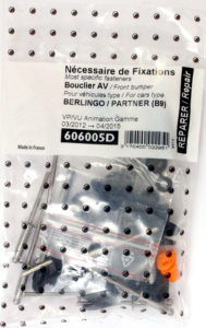 Kit de fixation assemblage Pare chocs avant pour CITROËN BERLINGO II phase 2 2012 à 2015, Neuf