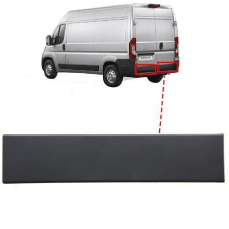 Moulure baguette sur porte arrière droite pour PEUGEOT BOXER II phase 1, 2006-2014, 82cm, Noire, Neuve