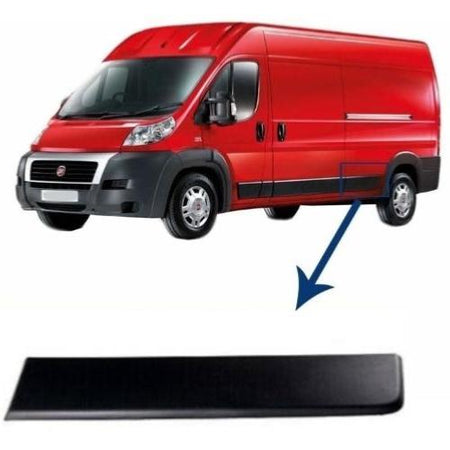 Moulure baguette latérale sur aile arrière gauche pour FIAT DUCATO III phase 2, depuis 2014, châssis long, Noire, 80cm, Neuve