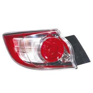 Feu arrière extérieur gauche pour MAZDA 3 II 2009-2013, 5 portes, blanc/rouge, neuf