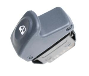 Interrupteur/Bouton de lève vitre électrique sur porte avant gauche pour RENAULT MEGANE I, 1996-1999, 1 bouton, noir, Neuf