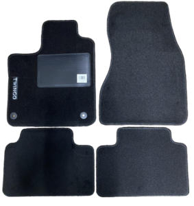 Kit 4 Tapis de sol Auto pour RENAULT TWINGO depuis 2014, avec sigle TWINGO, avec CLIPS, Neuf