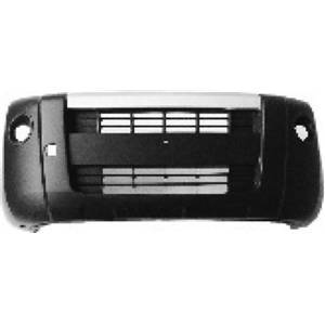 Pare chocs avant pour FIAT FIORINO III Cargo, 2008-2016, trous antibrouillard, noir & argenté