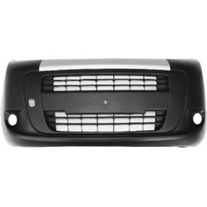 Pare chocs avant pour FIAT QUBO, 2008-2016, COMBI, trous feux antibrouillard, argenté, noir