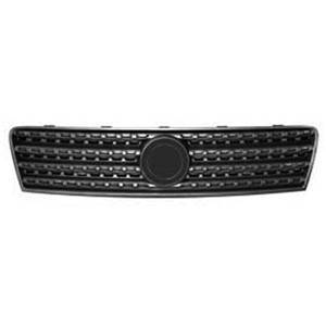 Grille de calandre supérieure pour FIAT PUNTO II ph.2, 2007-2009, vernis, gris/argent, capot moteur