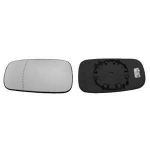 Miroir Glace rétroviseur gauche pour RENAULT CLIO III phase 1, 2005-2009, asphérique, à clipser