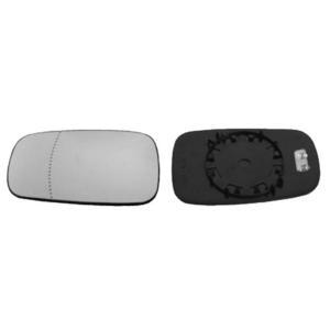 Miroir Glace rétroviseur gauche pour RENAULT MEGANE II phase 1, 2002-2005, asphérique, à clipser