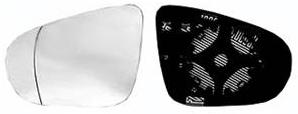 Miroir Glace rétroviseur gauche pour VOLKSWAGEN GOLF VI 2008-2012, dégivrant, asphérique, à clipser