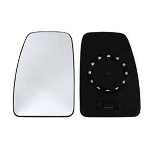 Miroir Glace rétroviseur gauche pour RENAULT MASTER II ph.2, 2003-2010, verre supérieur, dégivrant