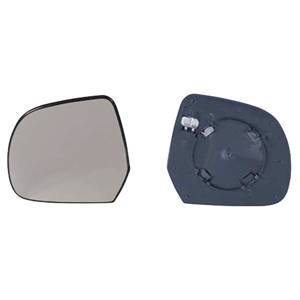 Miroir Glace rétroviseur gauche pour NISSAN MICRA III (K12) ph.3, 2009-2011, dégivrant, à clipser