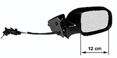 Rétroviseur droit pour SKODA OCTAVIA I ph. 2 2000-2004, mécanique, Mod. Petit, Neuf Noir