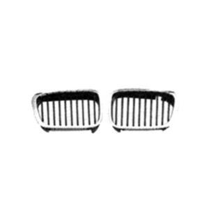 Grille de radiateur avant droite pour BMW Serie 3 E46 COUPÉ, 1999-2001, chromée/noire, Neuve