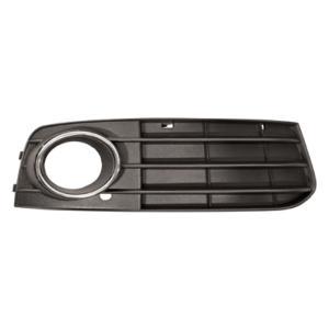 Grille de calandre droite pour AUDI A4 IV ph. 1 2007-2011, trou antibrouillard, profil chromé et noir, Neuve