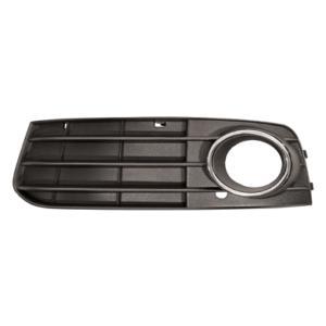 Grille de calandre gauche pour AUDI A4 IV ph. 1 2007-2011, trou antibrouillard, profil chromé et noir, Neuve