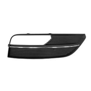 Grille de calandre droite pour AUDI A3 III ph.1 (3 portes) 2012-2016, noire & chromée, trou feu AB