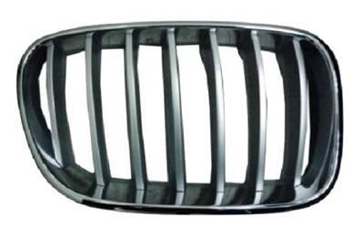 Grille de radiateur droite pour BMW X3 F25 2010-2015,  lames et contour gris titane, Neuf