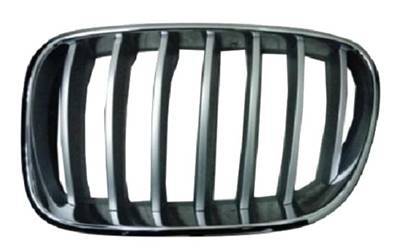 Grille de radiateur gauche pour BMW X3 F25 2010-2015, lames et contour gris titane, Neuf