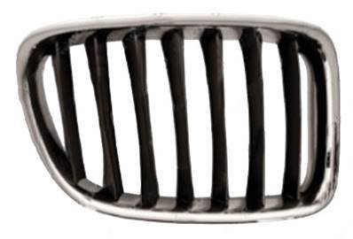 Grille de radiateur droite pour BMW X1 E84 ph. 1 2009-2012, noire avec profil chromé, Neuf