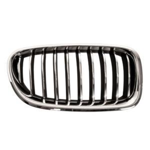 Grille de radiateur avant droite pour BMW Serie 5 F10N, 2013-2016, chromée/noire, Mod. LUXURY LINE-BASIS, Neuve