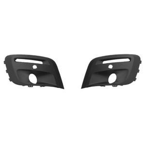 Kit 2 grilles de calandre pour CITROËN BERLINGO II ph.3 2015-2018 noires trous antibrouillards radar