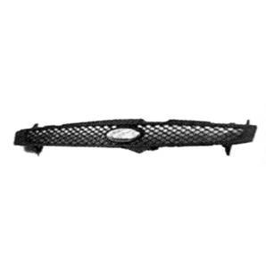 Grille de calandre supérieure pour FORD FIESTA V ph.1, 2002-2005, noire, sans logo, pare chocs avant