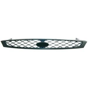 Grille de calandre centrale, supérieure pour FORD FOCUS I phase 2, 2001-2004, noire, (sans logo)