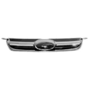 Grille calandre de radiateur pour FORD C-MAX, 2010 à 2015, noire brillante, moulure chromé, Neuve