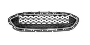 Grille calandre centrale supérieure pour FORD FIESTA VII phase 1, depuis 2017, noire, moulure chromée, mod. DIESEL (PLUS), Neuve