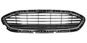 Grille calandre centrale supérieure pour FORD FIESTA VII phase 1, depuis 2017, noire, moulure chromée, mod. ESSENCE (TITANIUM), Neuve