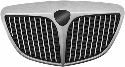 Grille radiateur centrale pour LANCIA YPSILON I ph. 1 2003-2006, Cadre chromé, Neuve