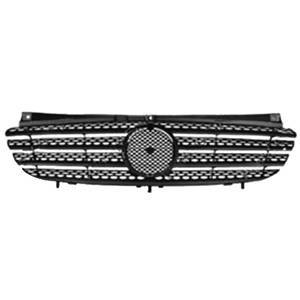 Grille de calandre supérieure pour MERCEDES VIANO ph.1 (W639), 2003-2010 sans logo, pare chocs avant