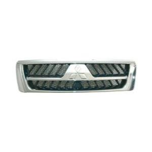 Grille calandre centrale supérieure pour MITSUBISHI PAJERO III phase 2, 2003-2006, noire et chromée, Neuve