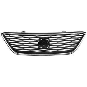 Grille de calandre supérieure pour SEAT IBIZA IV phase 2, 2012-2015, noire, contour chromé, Neuve