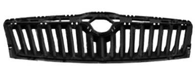 Grille radiateur centrale pour SKODA OCTAVIA II ph. 2 2009-2013, Noir, Neuve